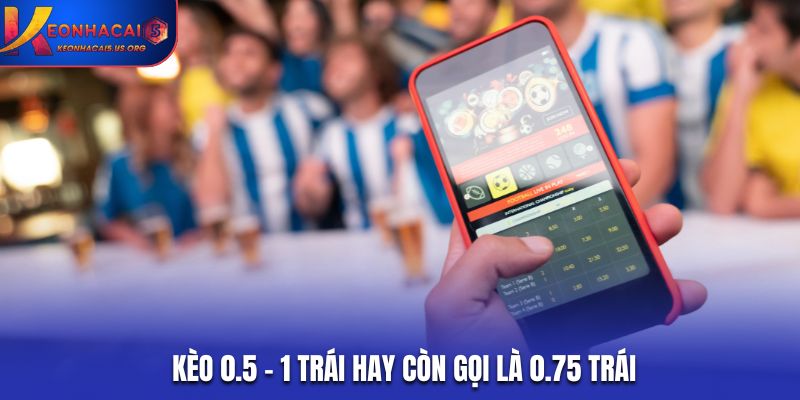 Kèo 0.5 - 1 trái hay còn gọi là 0.75 trái